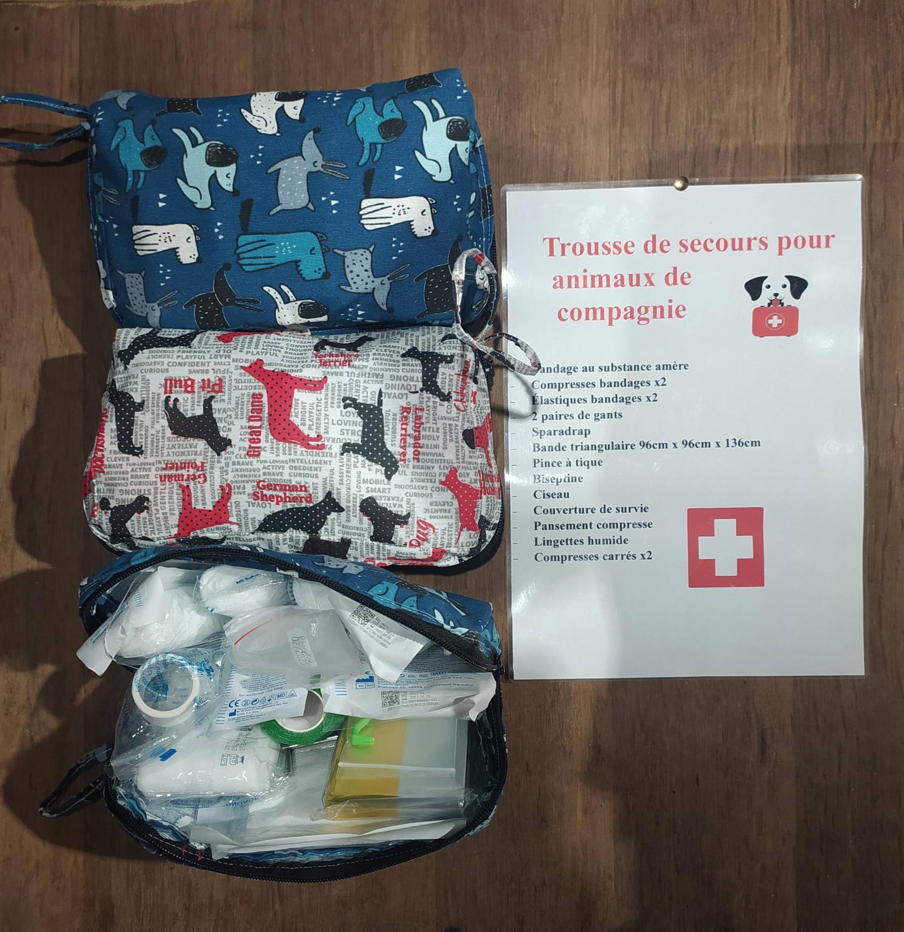 Trousse de secours pour animaux de compagnie